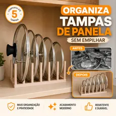 Organizador Para Tampas de Panelas, ideal Para Bancadas e Armários Suporte Para Tampas de Panela Suporta 5 tampas