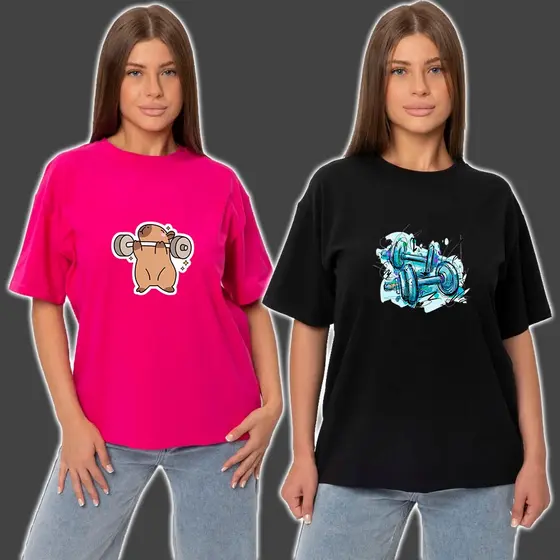 Camiseta Vestido Camisetão Capivara Treinando Pesos Fitnees Academia Passeio Casual
