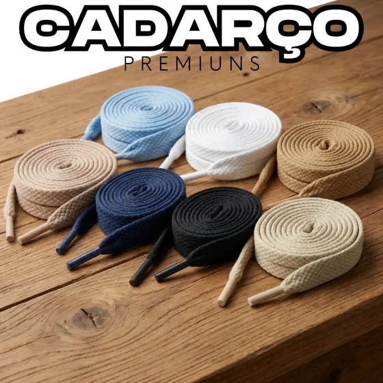 Kit 2 Pares Cadarço Achatado Para Sapatos e Tênis Preto Branco Estilo Jovem  Visual Fashion