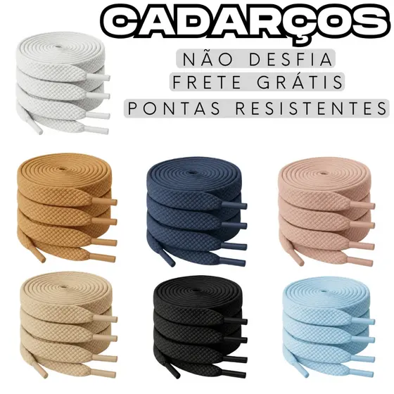 Kit 2 Pares Cadarço Casual Visual Moderno Preto Branco – Ideal Para Tênis Estilosos 120cm