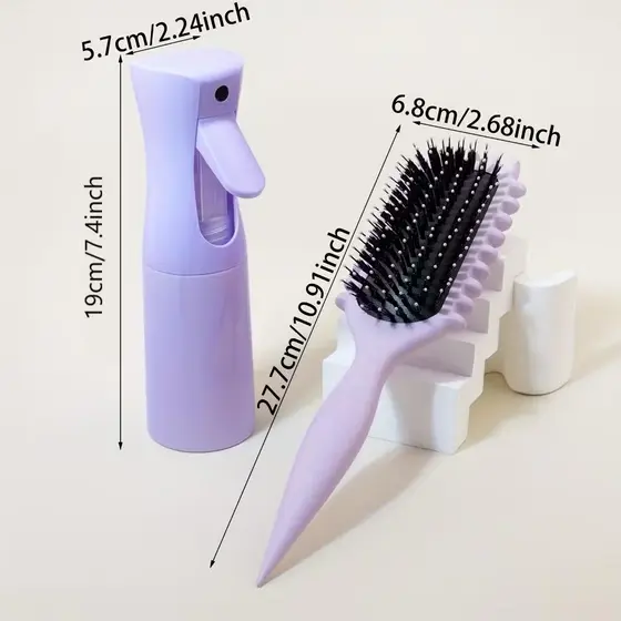 kit Escova Onda Cerdas DE Javai Puxa E Separa Cachos + Frasco Spray Névoa Pulverizador
