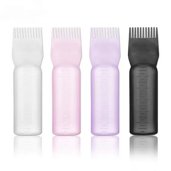 Frascos Para Tintura De Cabelo Com Pincel Aplicador e Óleo Capilar