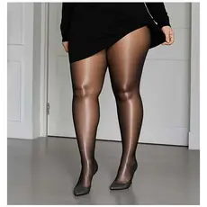 2 Meias Calças Fina 7D ANTICELULITE  Preta e Bege Fio  70 Plus Size – Veste do 36 ao 54 | Conforto e Alta Elasticidade