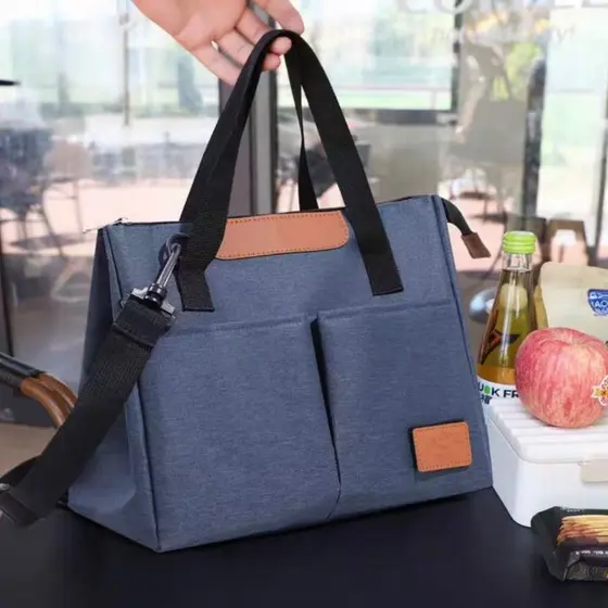 Bolsa Térmica Lancheira Marmita com Alça de Ombro – Ideal para Trabalho, Academia, Escola e Passeios--QingTian