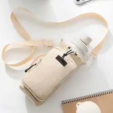 Bolsa de armazenamento com cordão para chaleira portátil para celular ao ar livre, capa para copo térmico