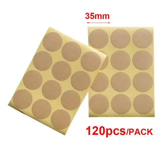 100/500pcs Adesivos de Papel Kraft Etiquetas Redondas em Branco para Etiquetas de Presente Feitas à Mão Papel DIY Adesiv