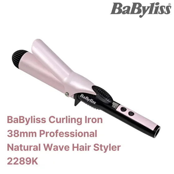 BaByliss 38mm Curling Iron 2289K Modelador De Cabelo Profissional Com 5 Configurações De Temperatura Aquecimento Rápido