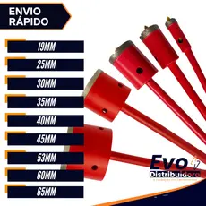 Broca Serra Copo Diamantada Para Concreto 19mm 25mm 30mm 35mm 40mm 45mm 53mm 60mm 65mm Profissional