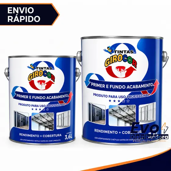 Zarcão Primer Fundo Preparador Linha Premium Cinza Médio 3,6 Litros ou 900ML