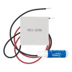 Pastilha Peltier 12V TEC1-12706 + Pasta Térmica para Purificador