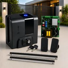 Kit Motor de Portão Dz Atto Nitro Completo Abertura Rápida de 3seg Bivolt Para Portões de até 450kg