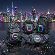Bag - Bolsa de Ombro Integrada c Caixa de Som Bluetooth 3 Versões LED e Alto-falante Multifuncional