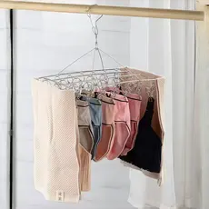 Varal 20/40 Prendedores Roupa Bebe Calcinha Cueca Dobrável Inox