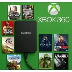 HD interno 500GB com case Xbox 360 RGH/Aurora 246 títulos XBox 360 + 10000 jogos emuladores