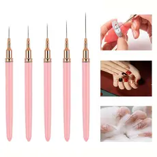 Kit 5 Pincéis 7/9/11/15/25mm De Arte De Unhas UV Para Pintura Em Gel Pincel Manicure