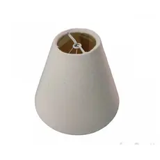 Cúpula para Lustre Pequena 5x13cm – Algodão Cru | Modelo Cônico com Grampo – Valentina Luz