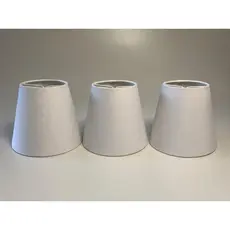 Cúpula para Lustre Pequena 8x14cm – Algodão Cru | Modelo Cônico com Grampo – Valentina Luz