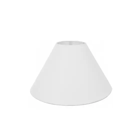 Cúpula para Abajur Cônica Valentina Luz – Acabamento Impecável, Tecido Branco 15x30