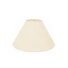 Cúpula para Abajur Cônica Valentina Luz – Acabamento Impecável, Tecido Bege/Algodão Crú 15x30