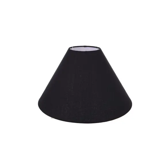 Cúpula para Abajur Cônica Valentina Luz – Acabamento Impecável, Tecido Preto 15x30