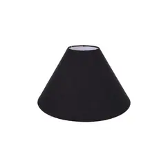 Cúpula para Abajur Cônica Valentina Luz – Acabamento Impecável, Tecido Preto 15x30