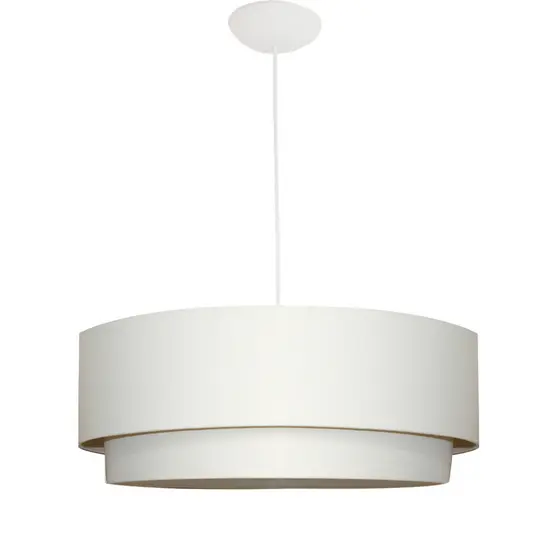 Pendente Lustre Moderno 45cm – Sala de Jantar, Cozinha e Quarto – Design Redondo Clean