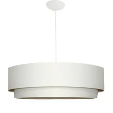 Pendente Duplo Lustre Moderno 50cm – Sala de Jantar, Cozinha e Quarto – Design Redondo Clean