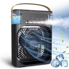 Mini Ventilador Climatizador Ar CondicionadoUmidificador Portátil USB Led Quarto Sala Escritório