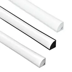 Kit 4 Perfil Para Canto De Sobrepor 1m Moveis Marcenaria Led Branco/Preto/Alumínio Iluminação