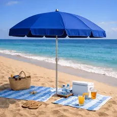 Guarda Sol Grande Gigante Uv 2,40m de Praia Piscina Verão Articulável Colorido