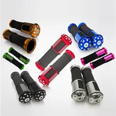Manopla Luvinha Luva Punho Esportiva Alumínio Antiderrapante Universal Moto Honda Yamaha Cores