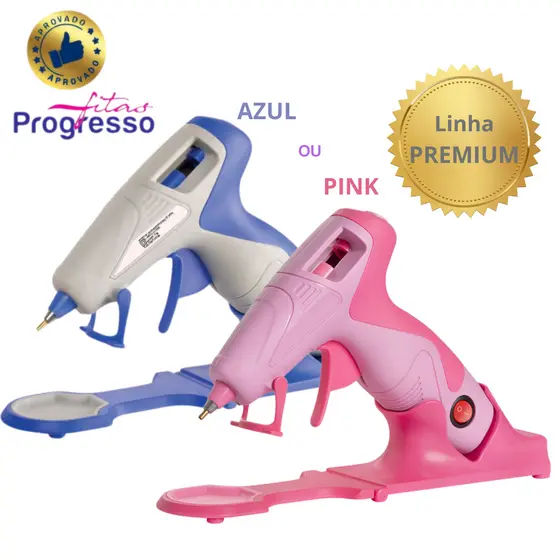 Pistola de Cola Quente Sem Fio Premium Artepunto Bico Fino 7mm | Artesanato | Pink ou Azul