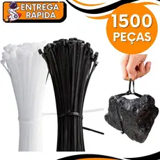 KIT 1500 Abraçadeira Nylon Enforca Gato 3,0x15cm, 3,6x15cm, Braçadeira Cinta Plástica Organizador Prendedor