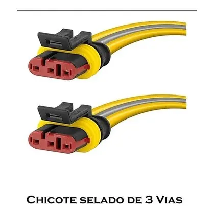 PAR DE CHICOTES UNIVERSAL LANTERNA LATERAL LED 3 VIAS ONIBUS CAMINHAO