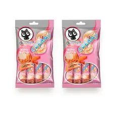 Petisco Para Gatos ChuChups Cream Pacote com 4 Tubos de 15g Sabores Salmão Frango Atum Original