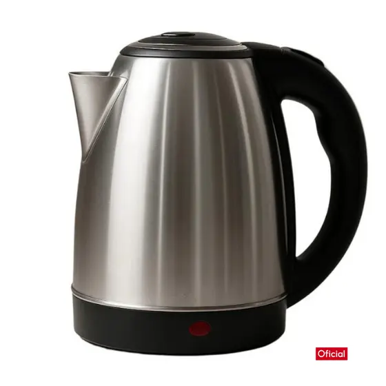 Chaleira Elétrica 110v Garrafa Térmica de Água Bule Com Tampa Inox Prateada 2litros