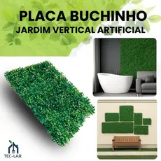 Placa Buchinho Grama Artificial Cheio 40x60cm Jardim Verde Parede Vertical Muro Inglês Decoração