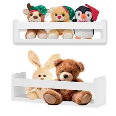 Kit 2 Prateleiras Infantil  Preto ou  Branco Decorar Quarto Criança/ Sala/ Cozinha/Banheiro