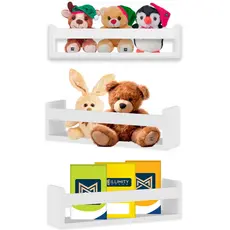 Kit 3 Prateleiras Infantil  Preto ou  Branco Decorar Quarto Criança/ Sala/ Cozinha/Banheiro