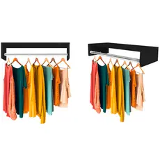 Cabideiros Arara De parede Para Roupas Closet Branco Preto 50 Cm