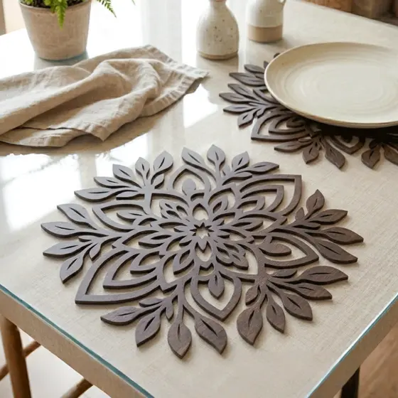 Souplat Para Mesa De Madeira 4mm Floral
