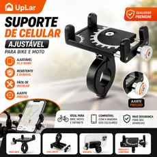 Suporte de Celular Alumínio Para Motocicleta Bike GPS Ajustável Fixação Guidão Resistente