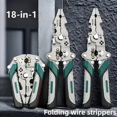 18-in-1 multi-functional crimping pliers, can be used for twisting, separating, stripping wires and electrical tools