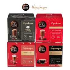 Kit Dolce Gusto + KOPENHAGEN - 40 cápsulas - Língua de Gato, Lajotinha, Cappuccino e Espresso