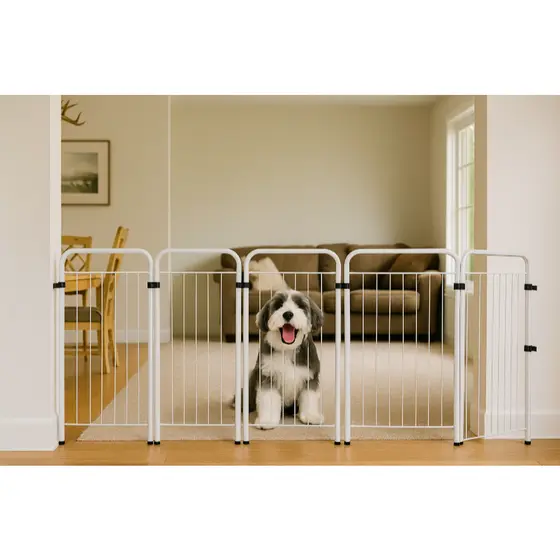 Cercadinho Dobrável 6 Módulos 51cm Divisor de Ambientes para Pets Cães Gatos Cachorros