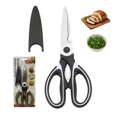 Tesoura de Cozinha Multifuncional 5 em 1 – Corta Vegetais, Carnes, Abre Garrafas e Quebra-Nozes