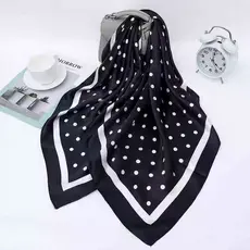 Lenço Cetim 90x90cm - Charme e Sofisticação com Estampa Poá LISTRA