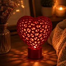 Mini Luminária Coração com Luz Suave Decorativa presente dia dos namorados
