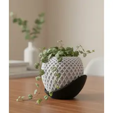 Vaso Decorativo Moderno para Plantas Design Vazado Geométrico para Sala, Quarto, Escritório