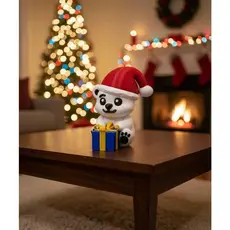 Urso Natalino Decorativo – Enfeite de Mesa, Presente Criativo e Decoração de Natal para Casa